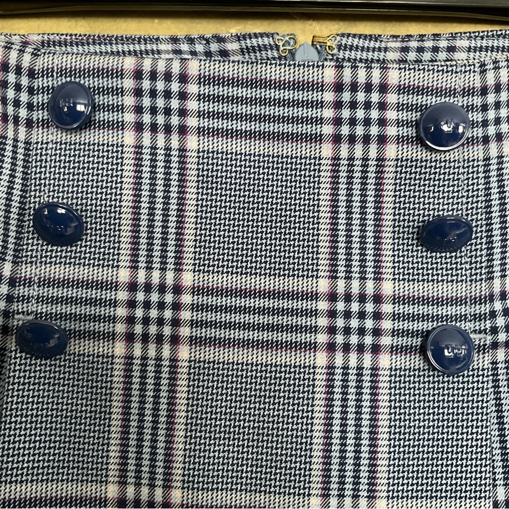 Tommy Hilfiger Tartan Pleated Mini Skirt 6 Blue Plaid Preppy - Picture 4 of 7